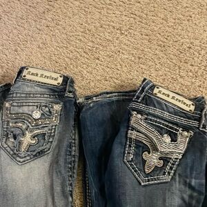 size 25 low waisted rock revival jeans